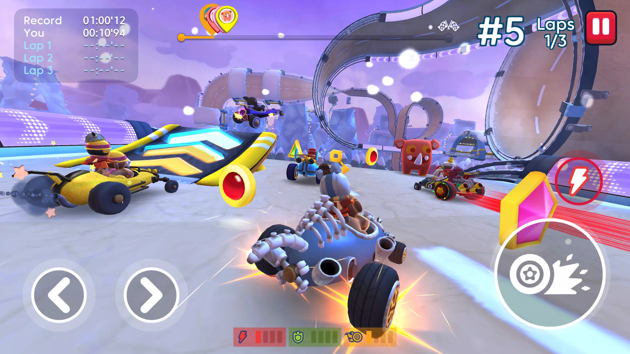 Starlit On Wheels: Super Kart Captura de tela 3