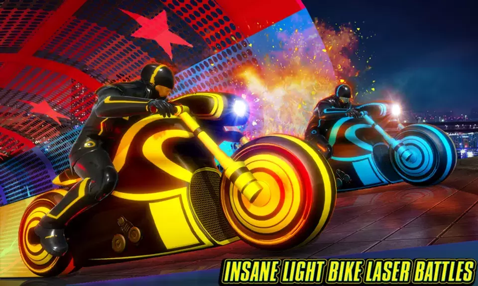 Light Bike Stunt Racing Game ภาพหน้าจอ 0