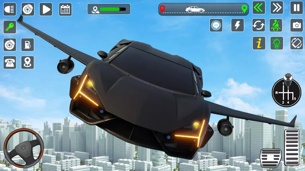 Flying Car Games Car Flight 3D Скриншот 1