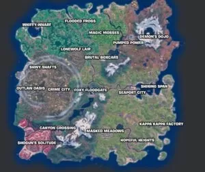 Руководство по карте Mobile Battle Battle Battle Royale - все локации, NPCS и Spawns