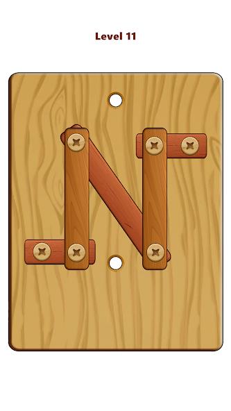 Wood Nuts & Bolts Puzzle Mod应用截图第0张