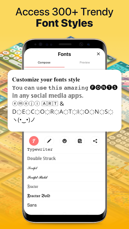 Schermata Fonts app keyboard & Changer 1