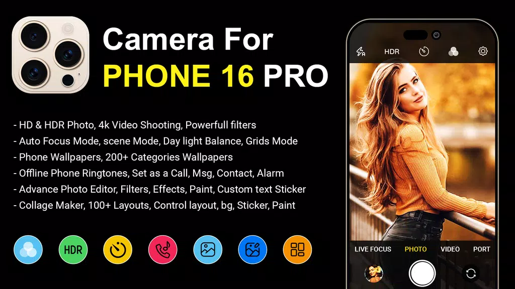 Camera iPhone 16 - OS18 Camera ဖန်သားပြင်ဓာတ်ပုံ 0