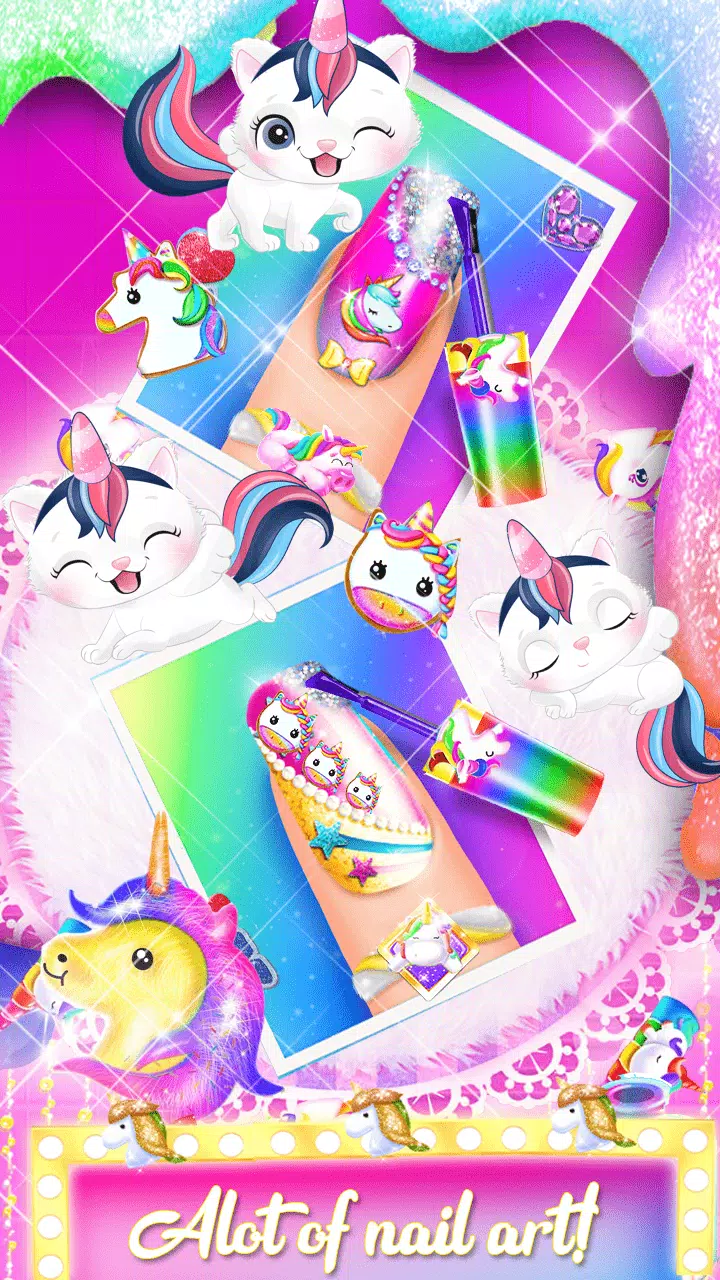 Unicorn Acrylic Nails Makeover Screenshot 1