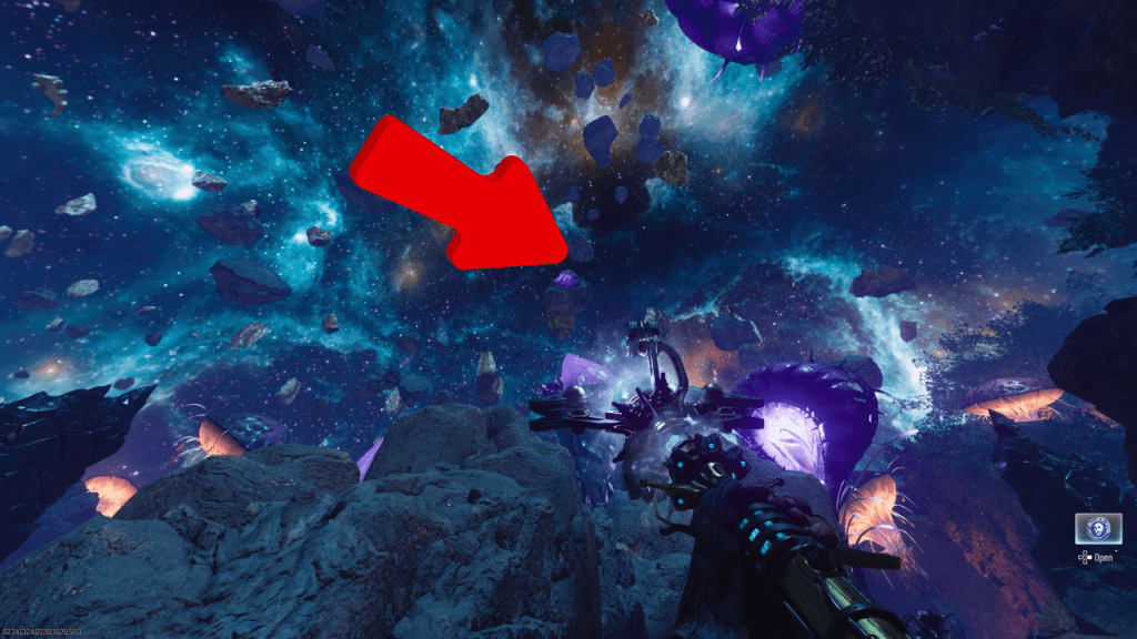 Floating rune rocks in Dark Aether Nexus