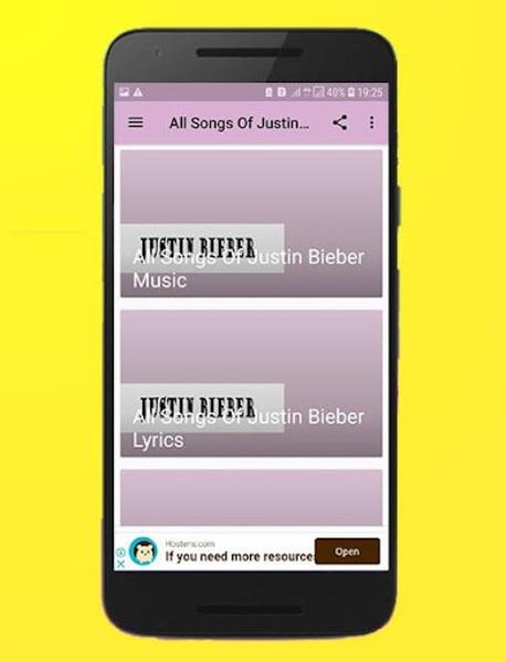 All Songs Of Justin Bieber Offline Ảnh chụp màn hình 2