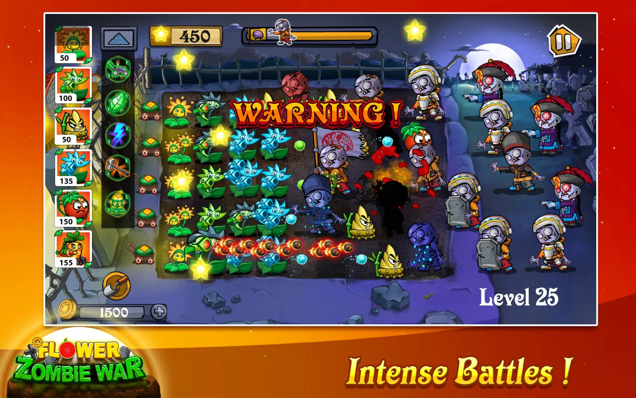 Flower Zombie War Captura de pantalla 2
