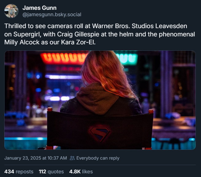 Supergirl：明天的女人首先要看詹姆斯·冈恩（James Gunn)