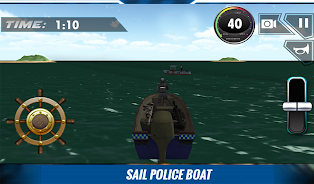 Police Boat Shooting Games 3D Capture d'écran 3