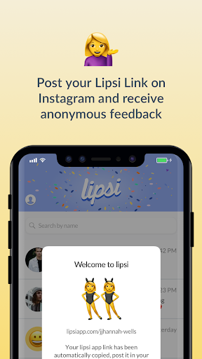 Lipsi - Anonymous messaging Captura de tela 2