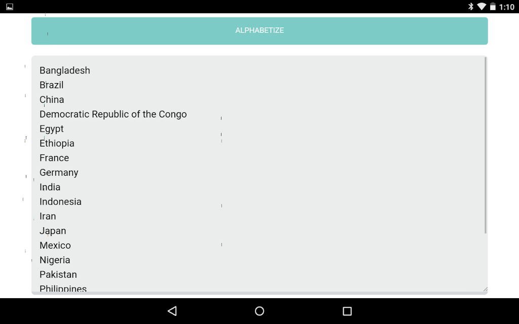 Alphabetizer Capture d'écran 1
