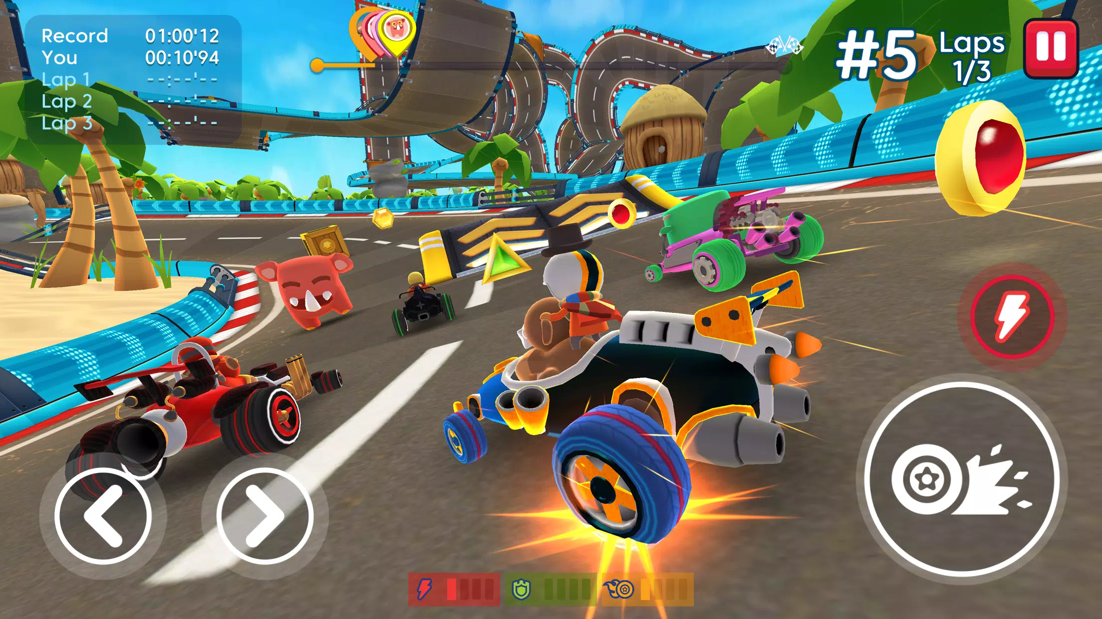 Starlit On Wheels: Super Kart Captura de tela 0