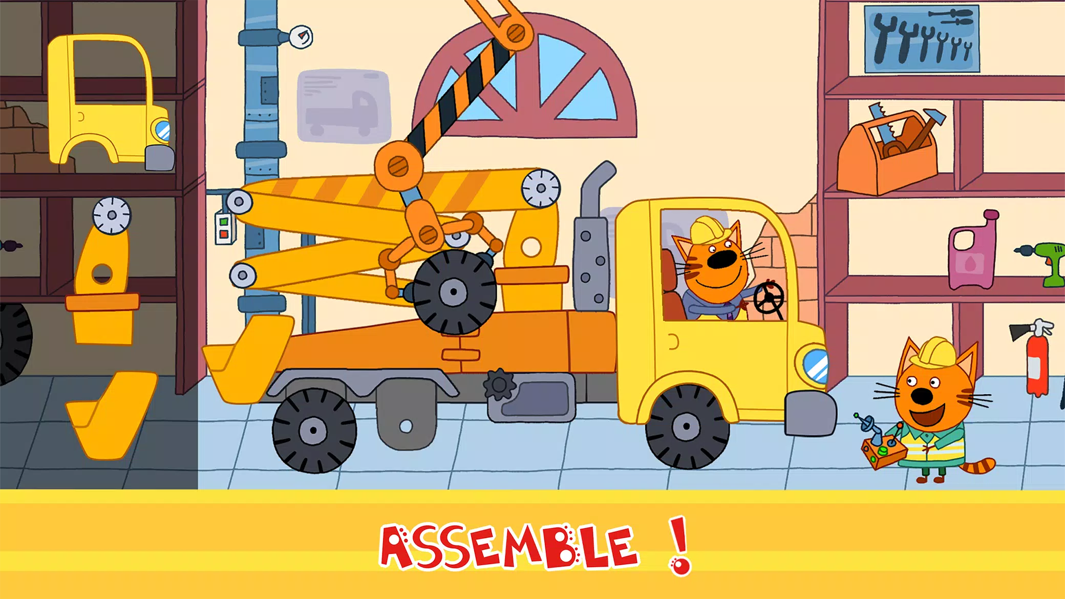 Kid-E-Cats Cars, Build a house Captura de pantalla 0