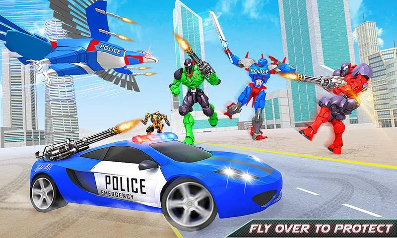 Flying Eagle Robot Car Games Tangkapan skrin 2