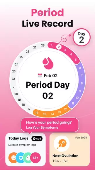 Period Tracker Ovulation Cycle স্ক্রিনশট 0