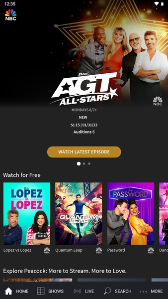 The NBC App - TV y Episodios Captura de pantalla 1