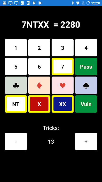 Bridge Scoring Helper Screenshot 1