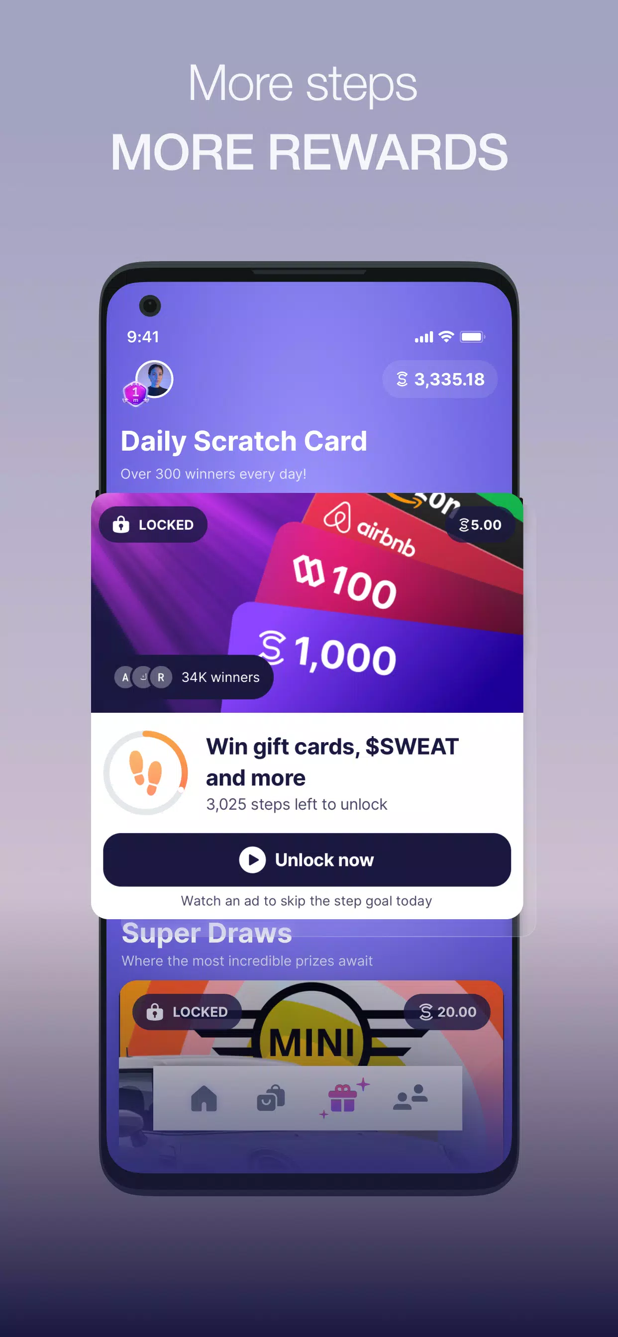 Sweatcoin・Walking Step Counter Ảnh chụp màn hình 2