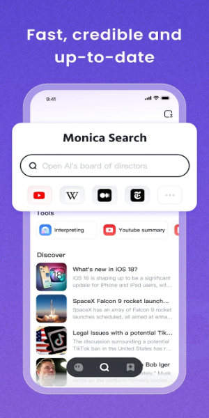 Monica Chatbot AI Assistant Screenshot 1