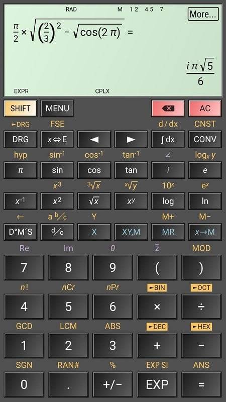 HiPER Calc Pro Schermafbeelding 1