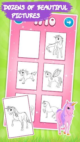 Unicorn Kids Coloring Book Screenshot 1