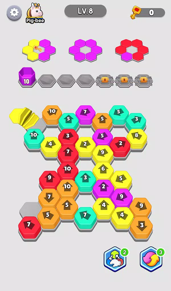 Bee Out - Hexa Away Puzzle Скриншот 2