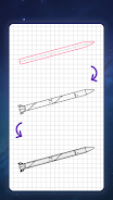 How to draw rockets by steps スクリーンショット 1