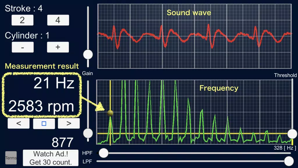 Engine Sound Analyzer:RPM Calc 스크린샷 2