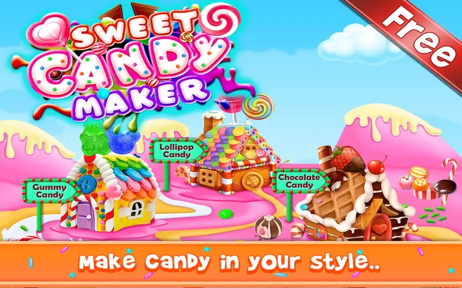 Sweet Candy Maker - Candy Game ဖန်သားပြင်ဓာတ်ပုံ 0