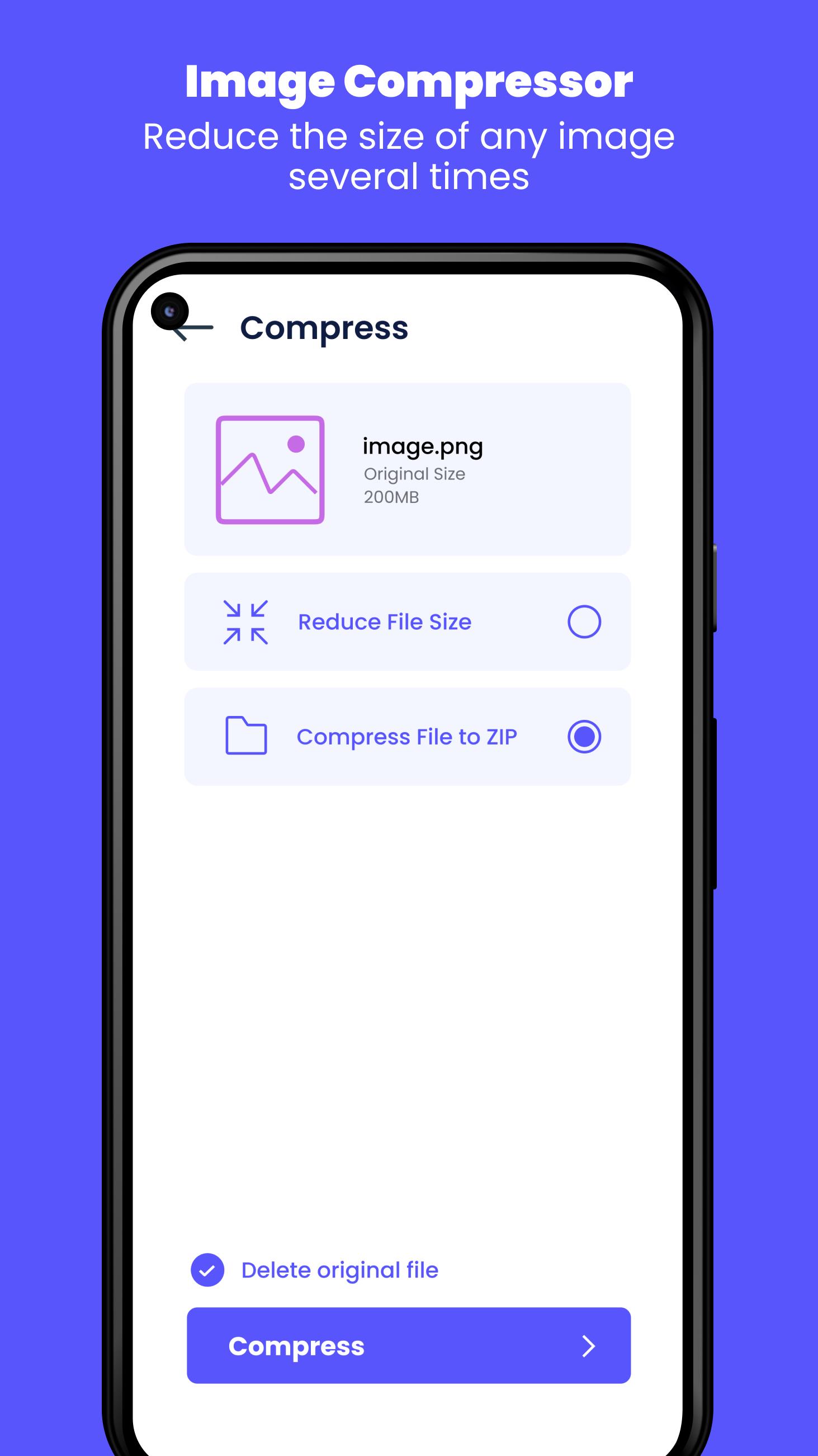 File Compressor: Compress File ဖန်သားပြင်ဓာတ်ပုံ 3