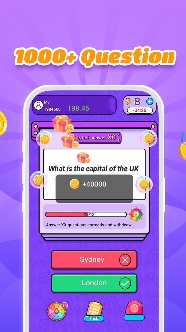 Fun trivia game - Lucky Quiz 스크린샷 3