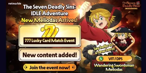 Épéiste Vagabond Meliodas dynamise Seven Deadly Sins : Idle Adventure avec de nouveaux événements