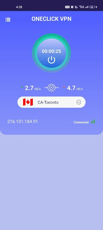 OneClick VPN - Turbo VPN App 스크린샷 2