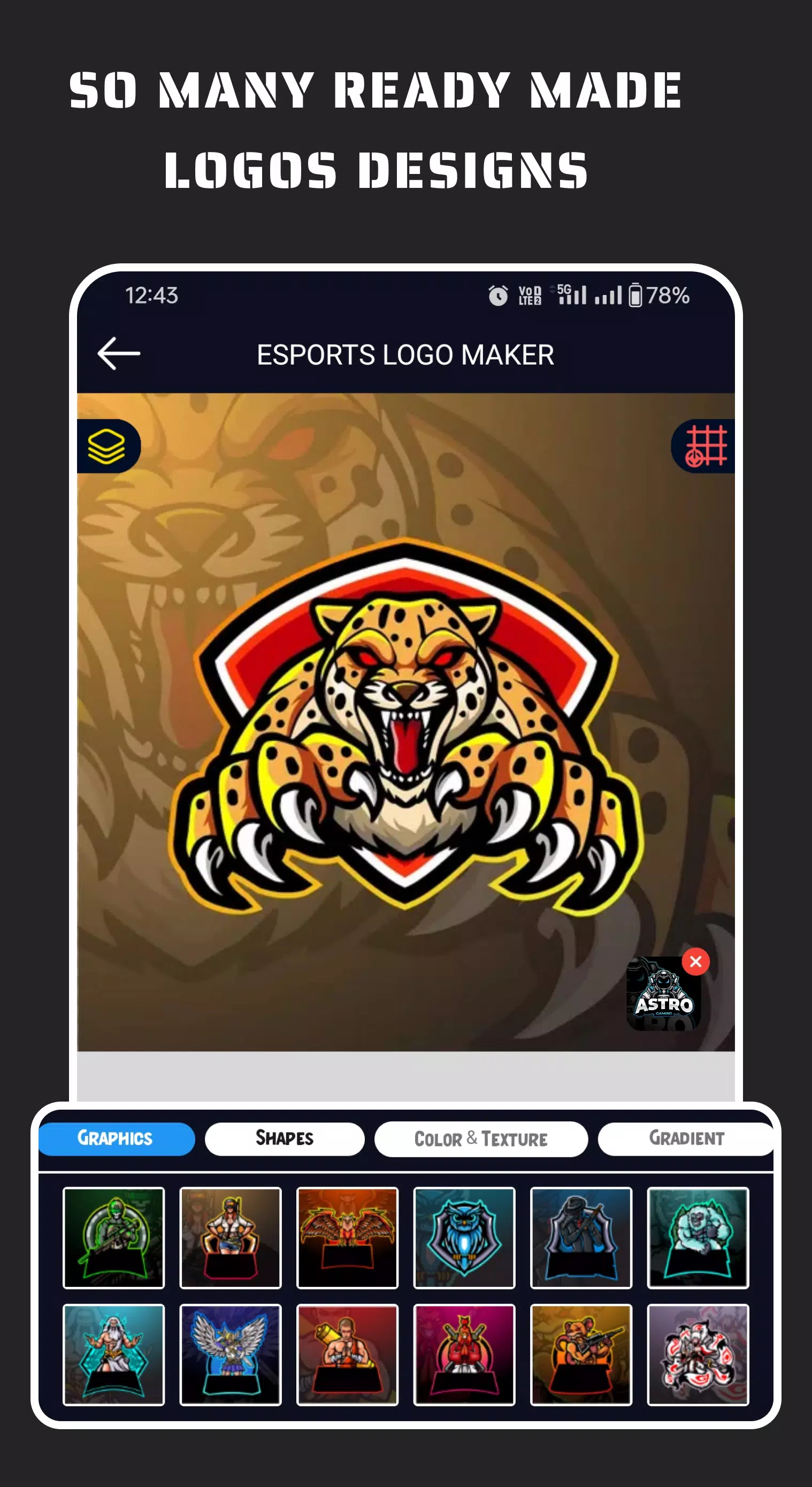 Esportify: Gaming Logo Maker Capture d'écran 3