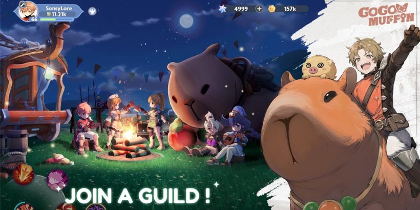 Go Go Muffin lets you MMO idly through a vibrant fantasy adventure, out now on iOS and Android