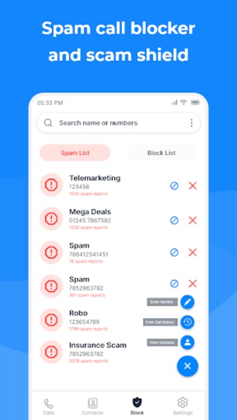 Caller ID & True spam blocker Capture d'écran 0