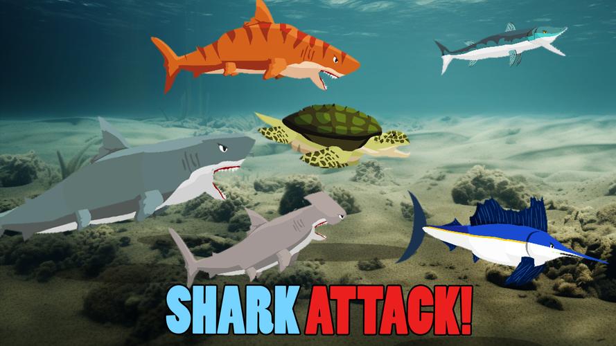 Shark Fights Sea Creatures Скриншот 0