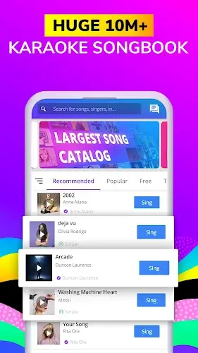 Smule: Karaoke Songs & Videos Zrzut ekranu 2