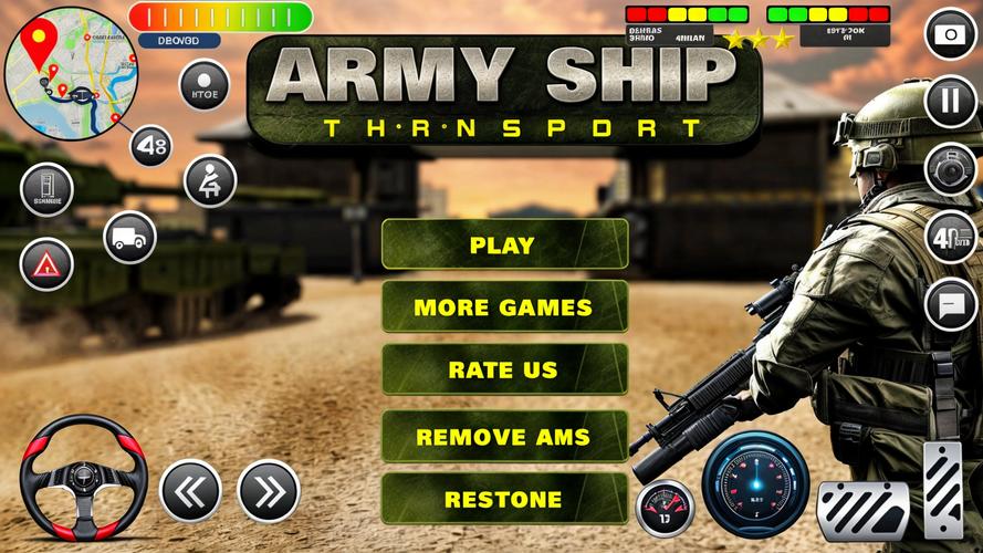 Army Transport Tank Ship Games Zrzut ekranu 0