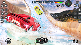 Water Slide Car Race games Screenshot 2