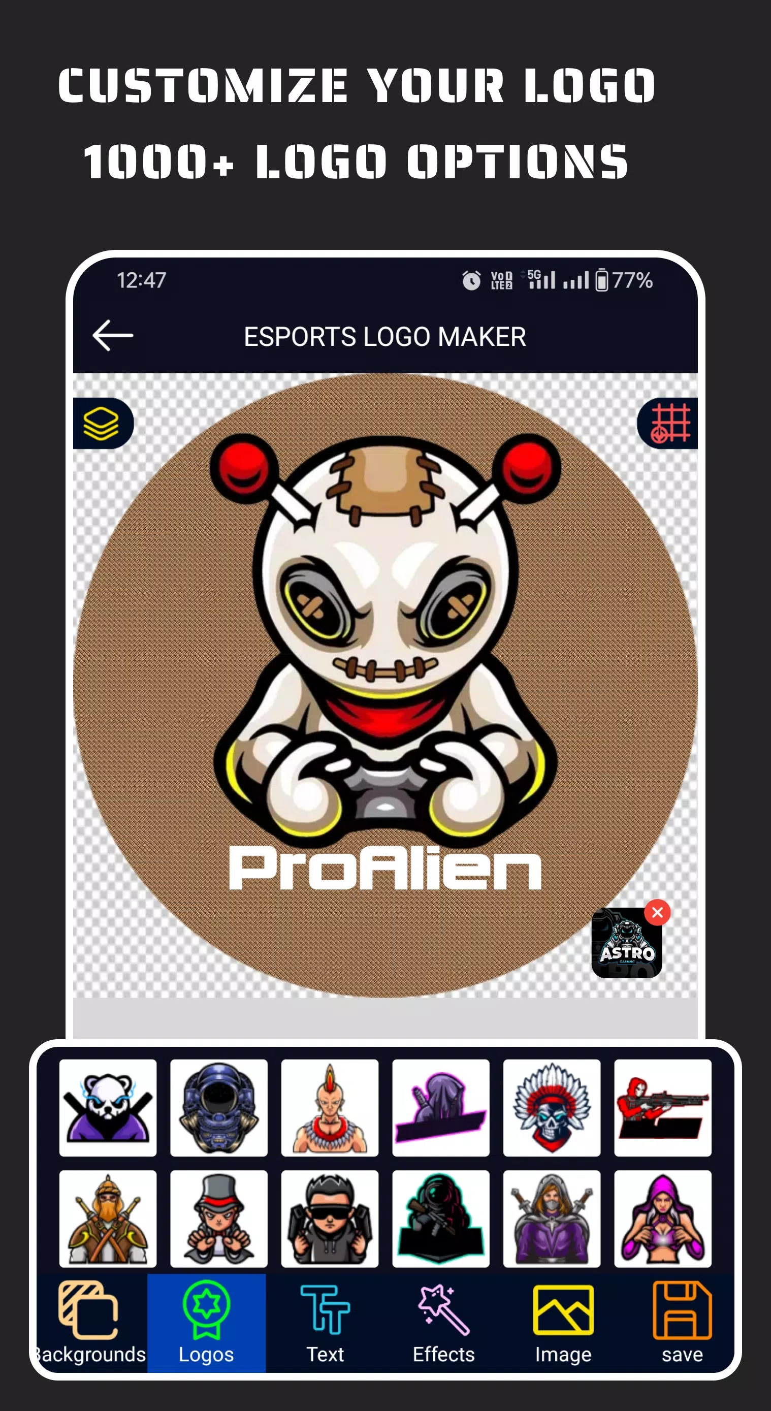 Esportify: Gaming Logo Maker Capture d'écran 1