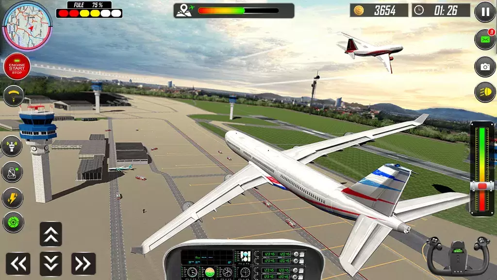 Real Plane Landing Simulator ဖန်သားပြင်ဓာတ်ပုံ 2