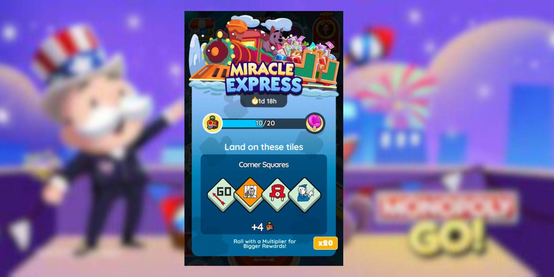 Monopoly Go: Miracle Express - premi e traguardi chiave
