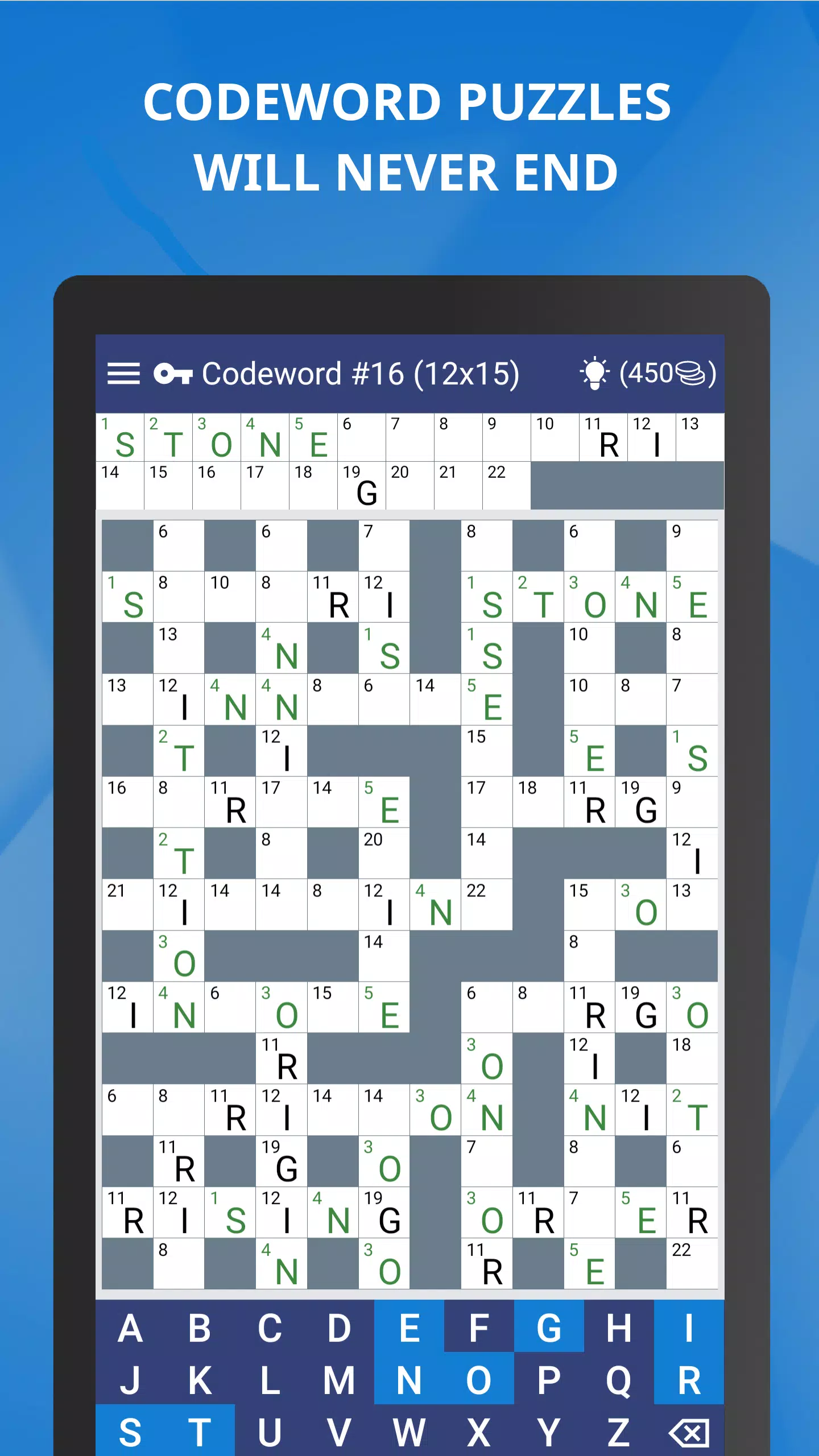 Keywords — Codeword Puzzle應用截圖第1張