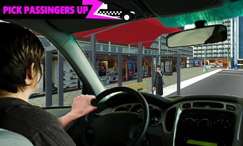 Pink Taxi Driving Game 3D Captura de pantalla 3