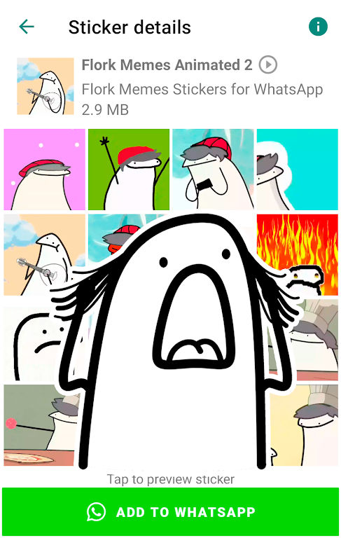Flork memes stickers WASticker स्क्रीनशॉट 1