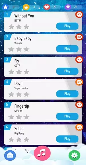 Kpop Piano Magic Tiles Offline - All Korean Song Screenshot 2