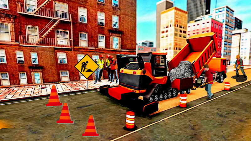 Highway road construction game Capture d'écran 2