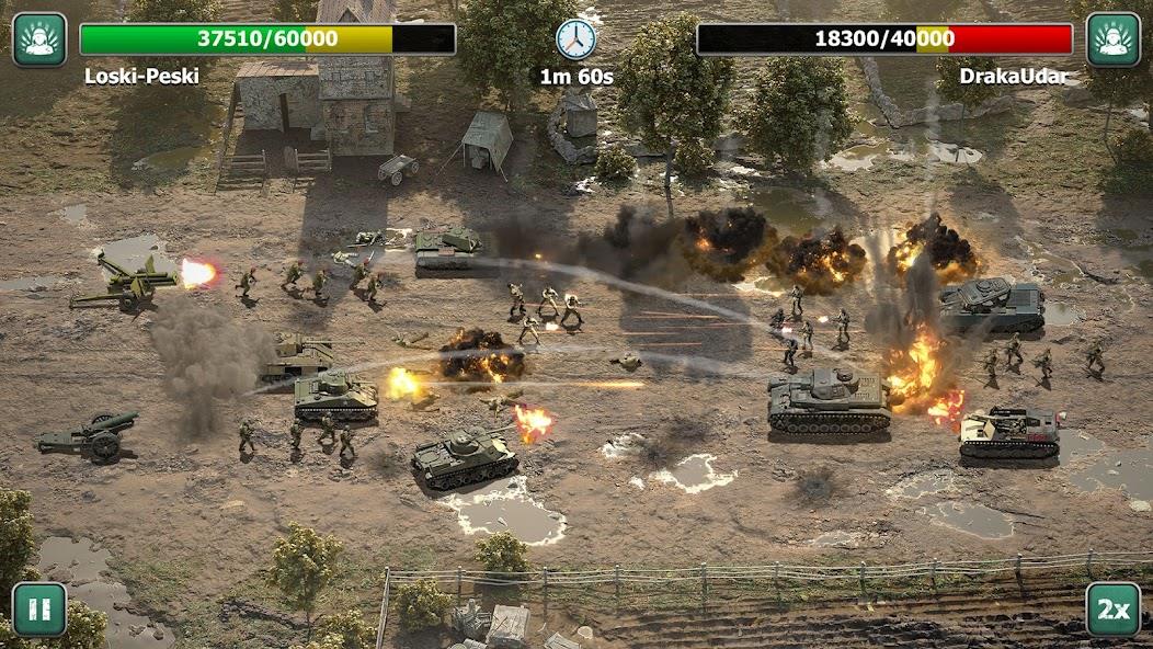 Heroes of War: Idle army game Mod ဖန်သားပြင်ဓာတ်ပုံ 3