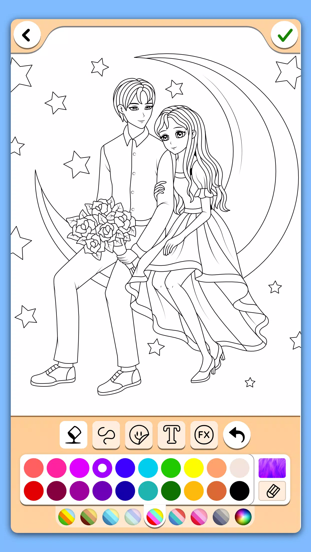 Valentines love coloring book Tangkapan skrin 1